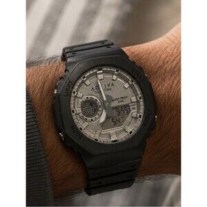 Activa by Invicta Dual Time Digital-Analog Watch - Black and Silver